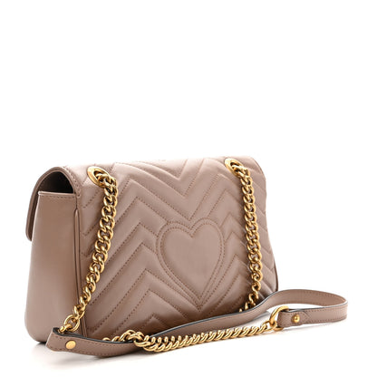 Gucci Calfskin Matelasse Small GG Marmont Shoulder Bag Porcelain Rose 3 of 10