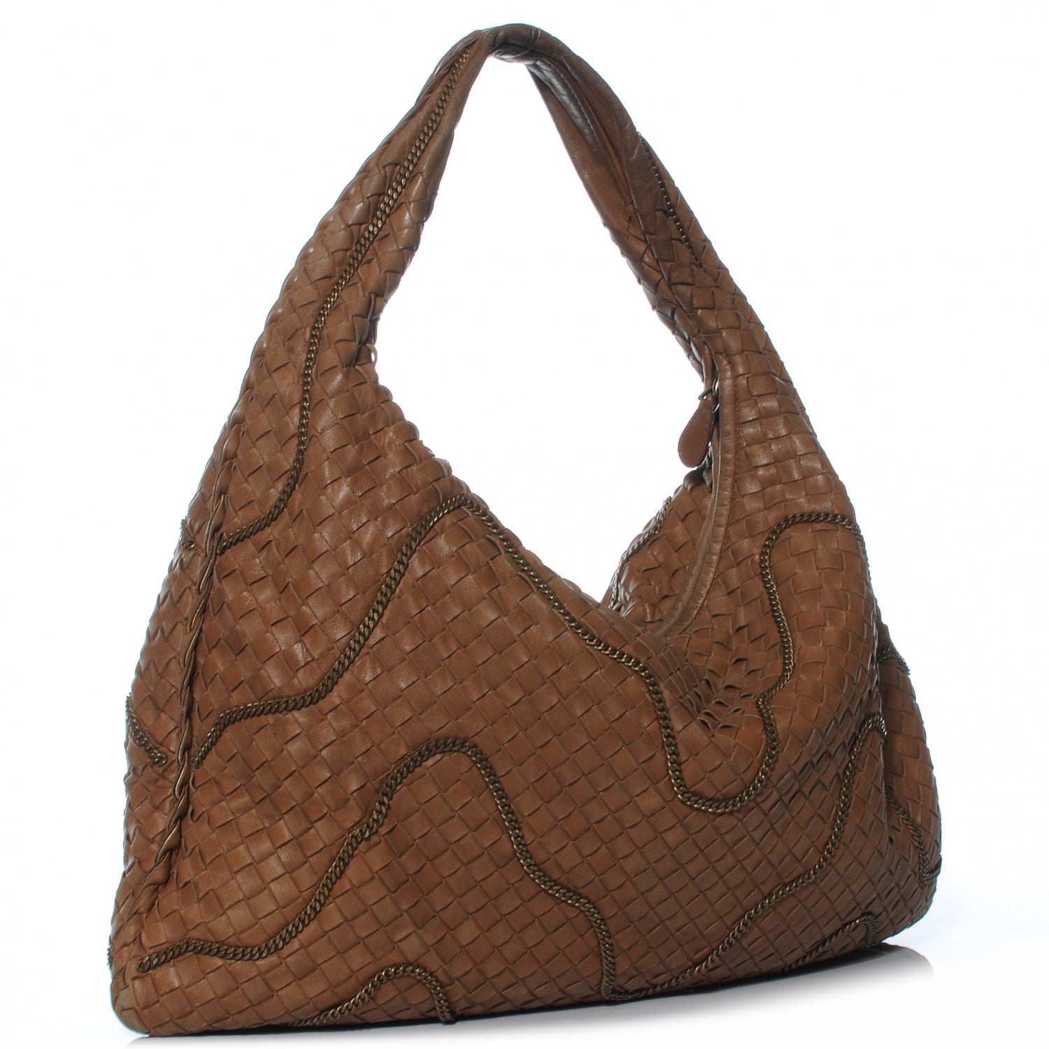 Bottega Veneta Woven Large Veneta Chain Hobo Noce 3 of 8