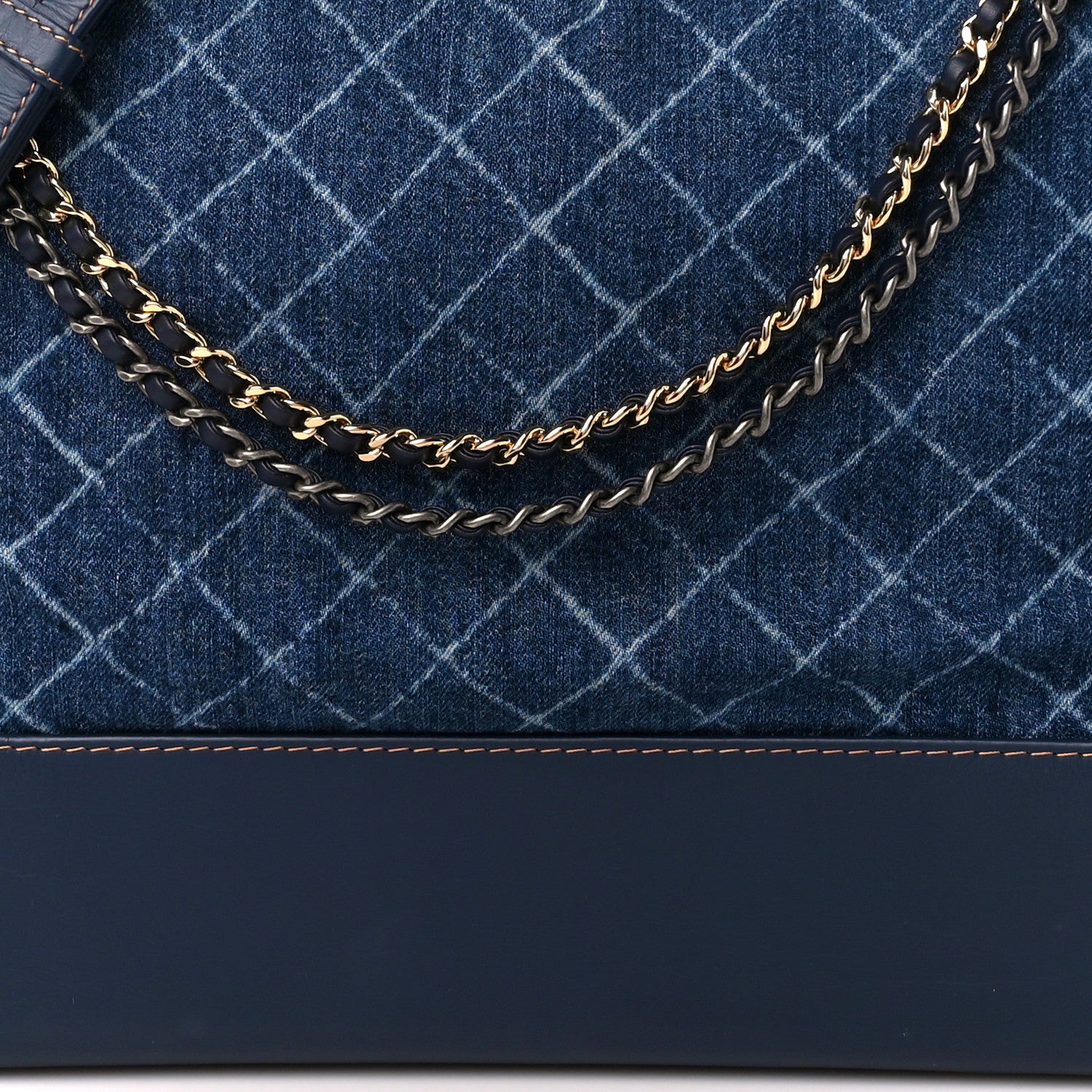 Chanel Denim Calfskin Large Gabrielle Hobo Blue 8 of 10