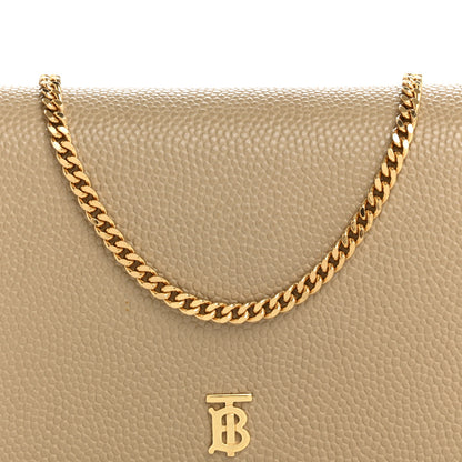 Burberry Grained Calfskin Jessie Chain Card Case Archive Beige 9 of 13