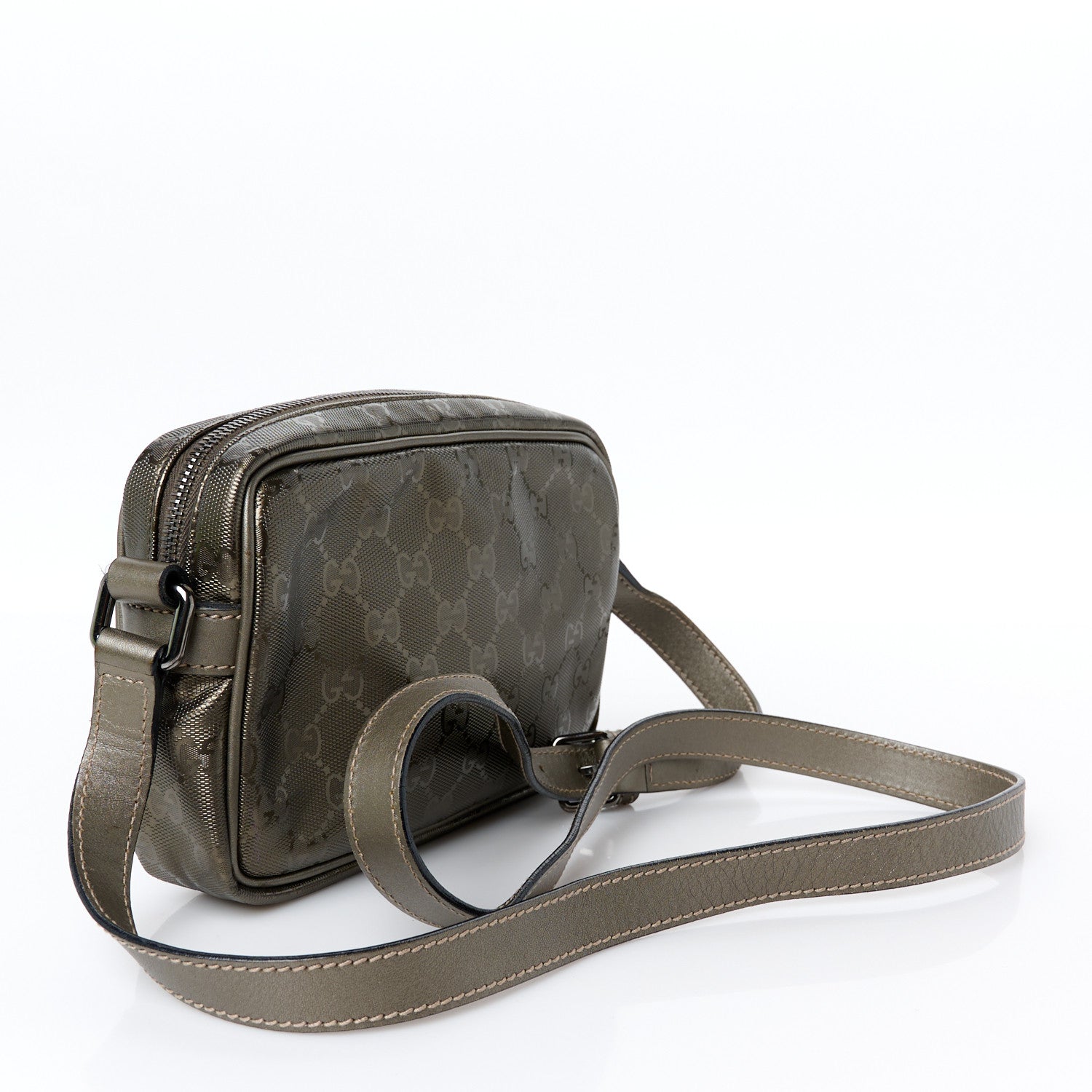 Gucci Imprime Monogram Small Shoulder Bag Silver 3 of 11
