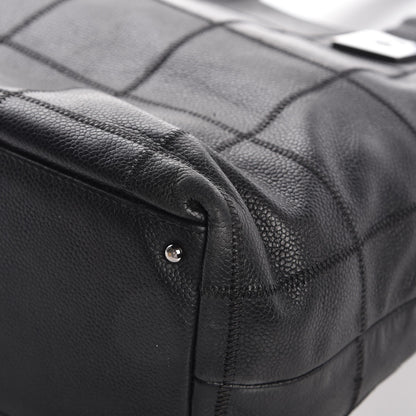 Chanel Caviar Square Stitched Tote Black 9 of 13