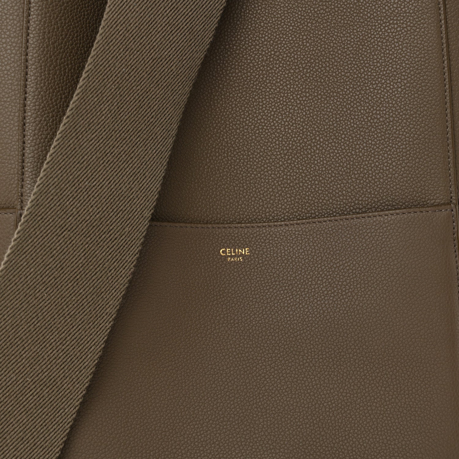 Celine Soft Grained Calfskin Sangle Bucket Bag Taupe 8 of 11