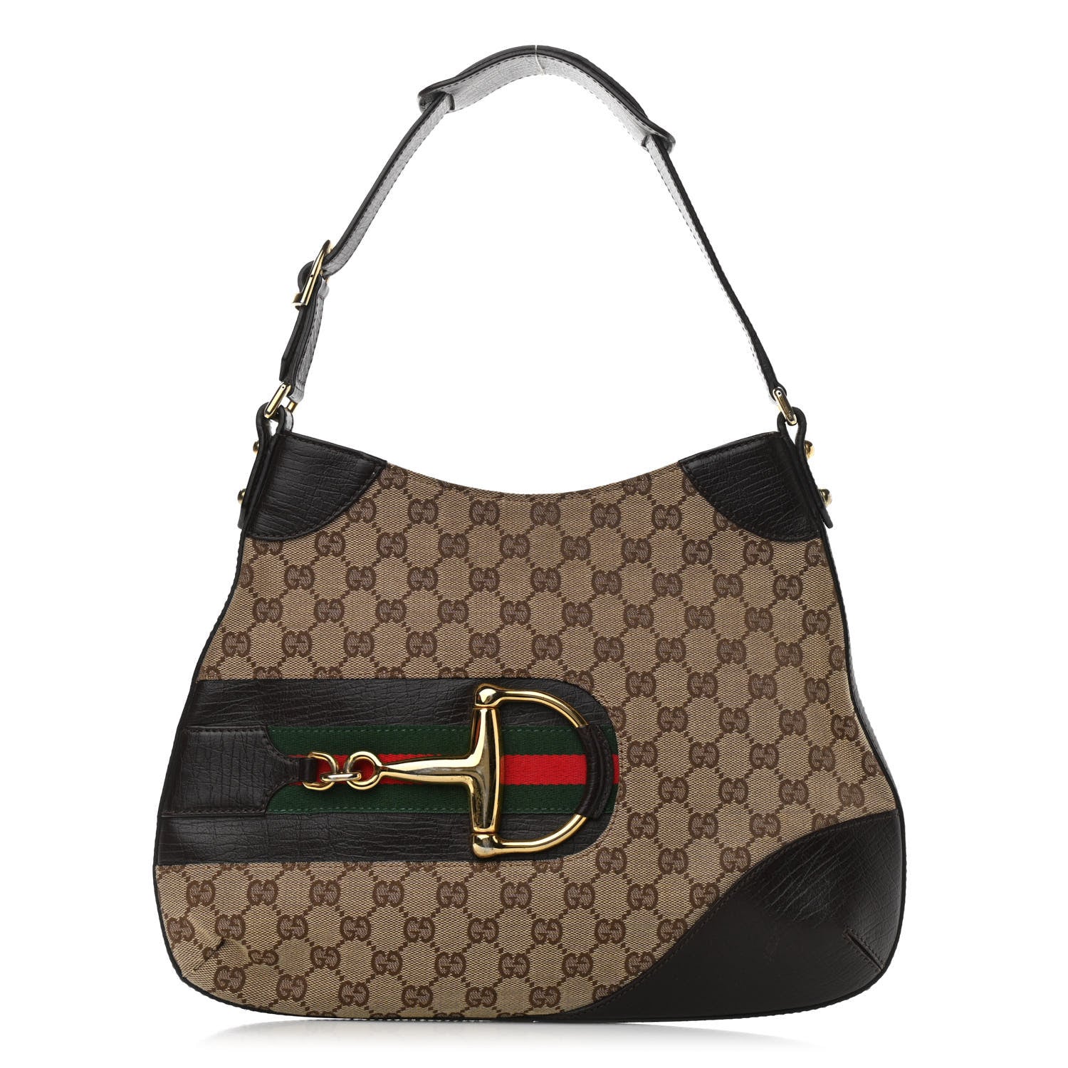 Gucci Monogram Hasler Hobo Dark Brown 1 of 13