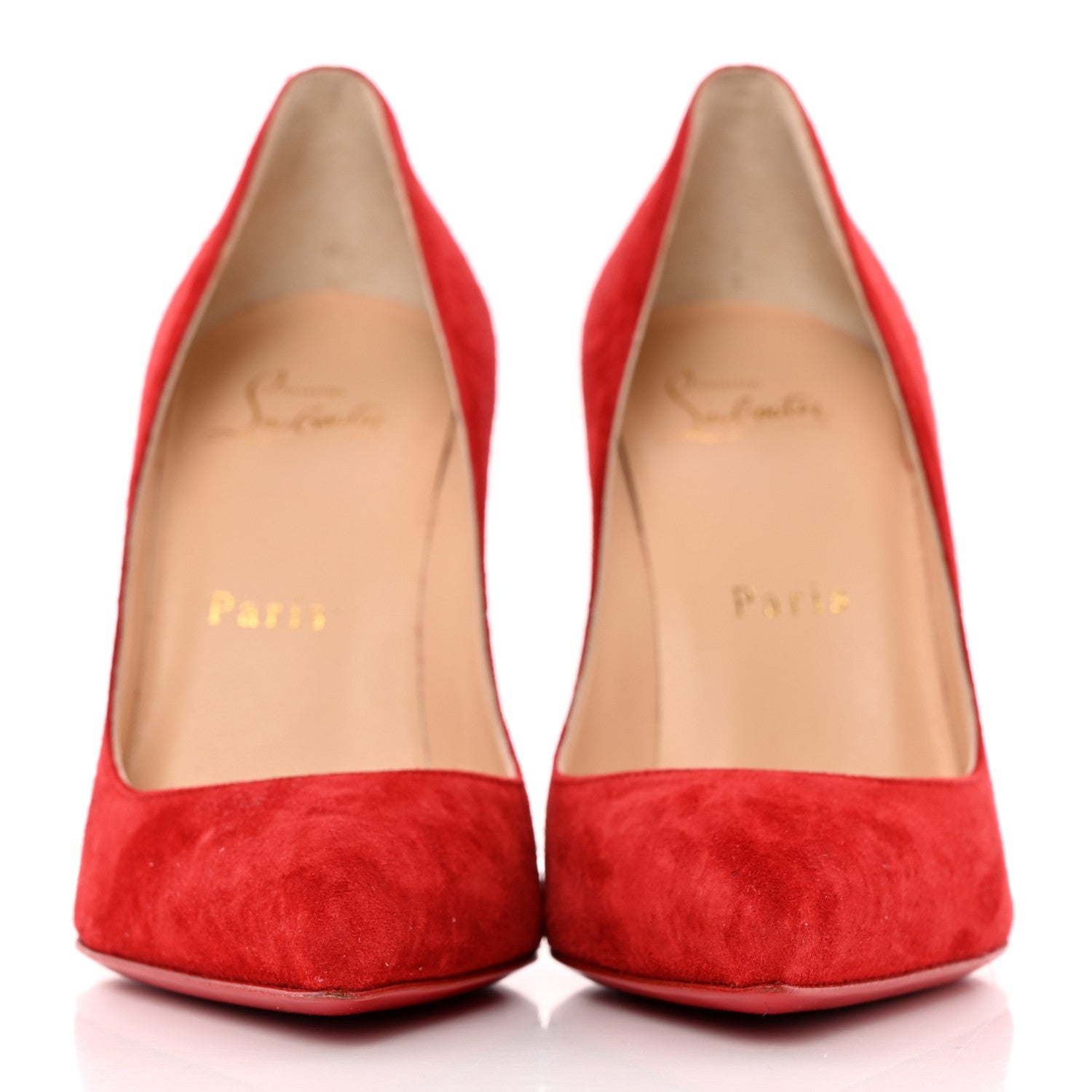 Christian Louboutin Veau Velours Pigalle Follies 100 Pumps 36 Rougissime 2 of 14