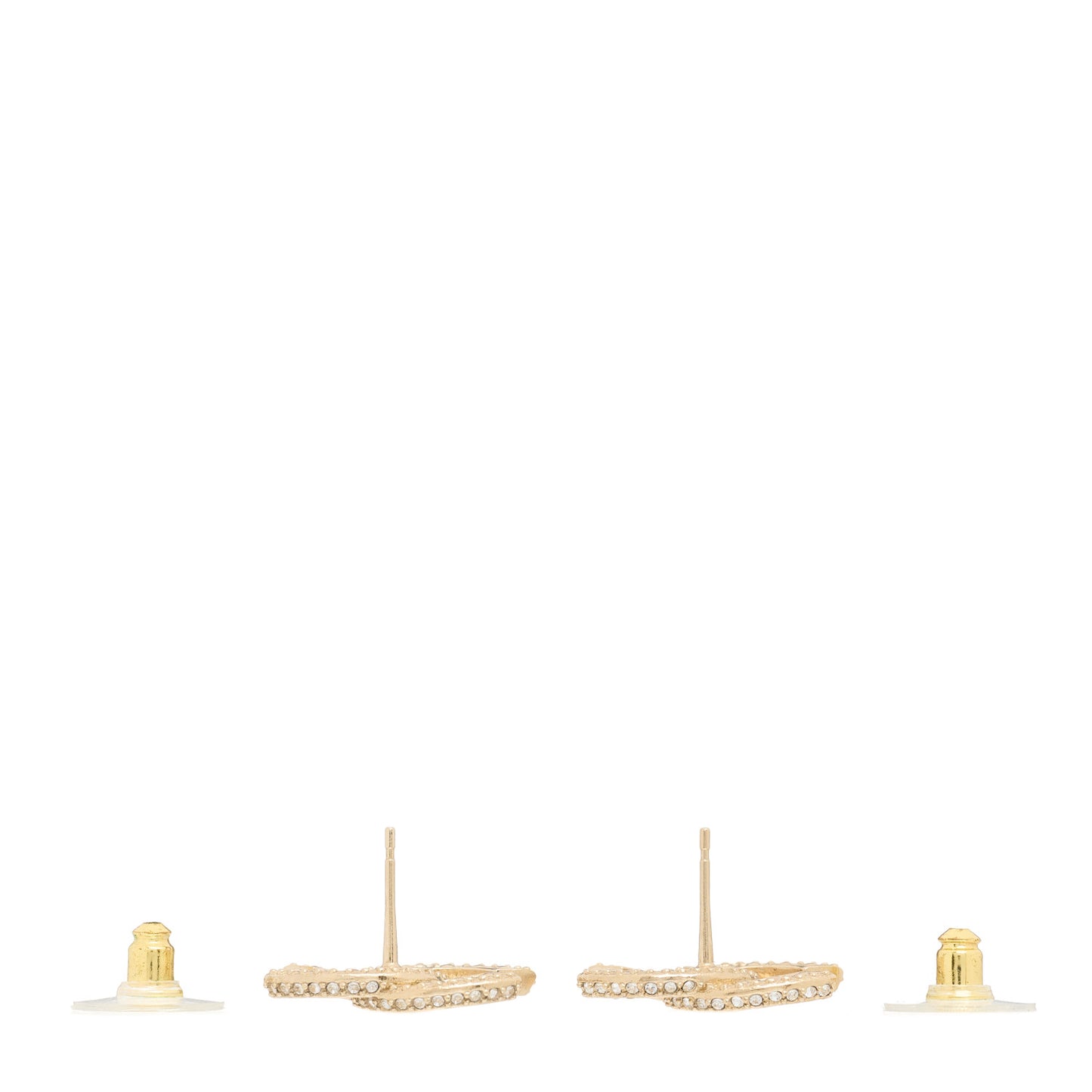 Crystal Timeless CC Earrings Gold