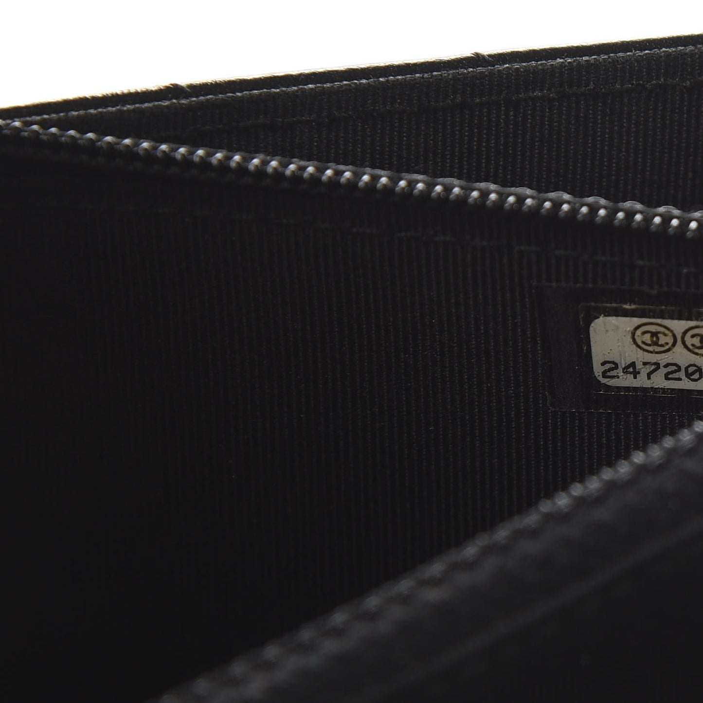 Aged Calfskin Chevron Quilted Reissue 2.55 Square Wallet On Chain WOC So Black
