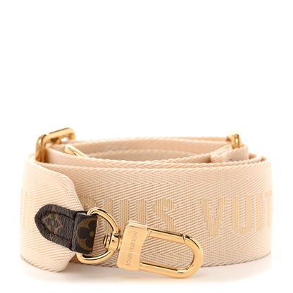 Louis Vuitton Jacquard Monogram Adjustable Shoulder Strap New Creme 1 of 4