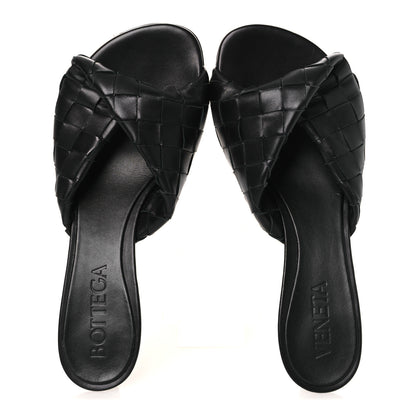 Bottega Veneta Nappa Intrecciato Blink Mule Sandals 39.5 Black 2 of 10