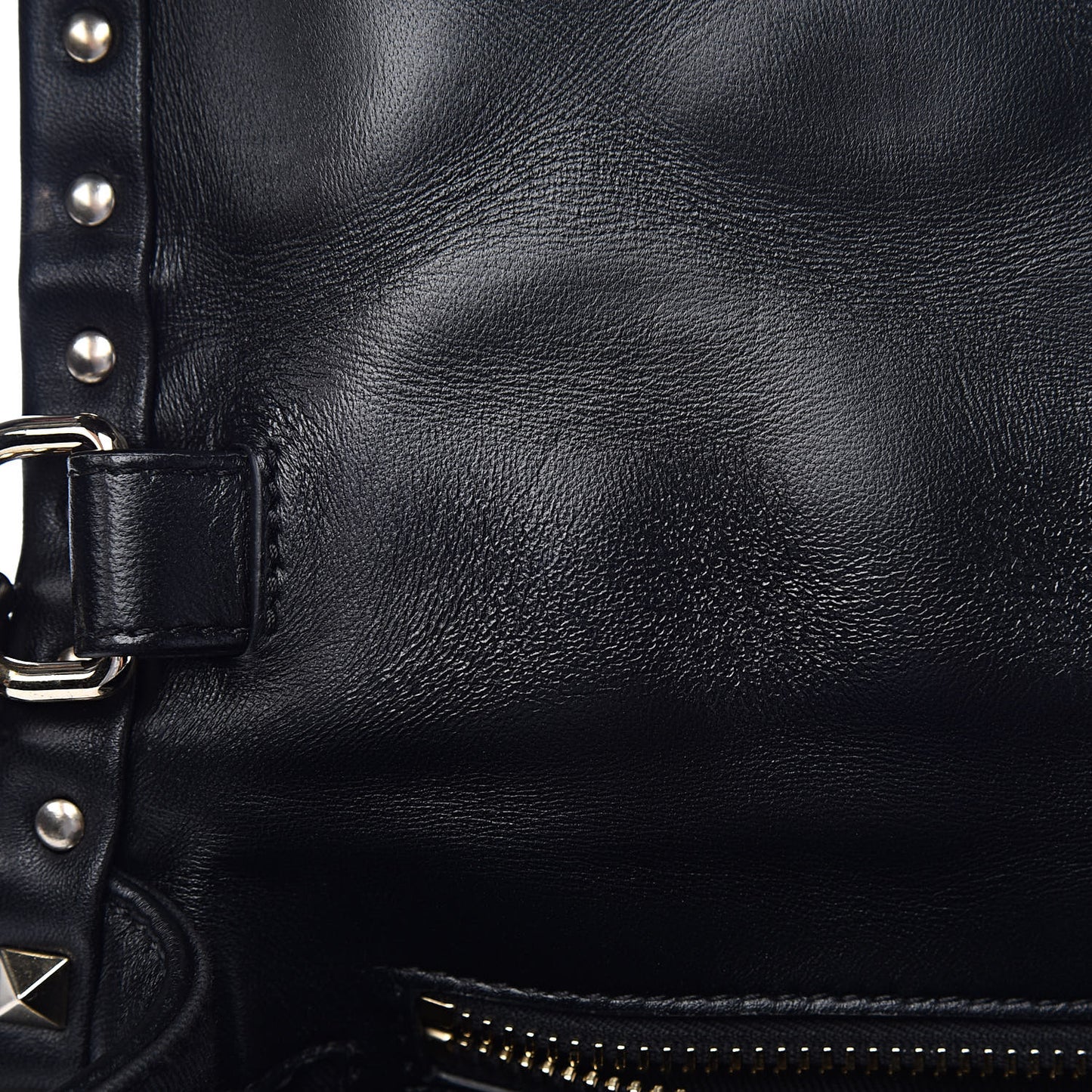 Lambskin VLTN Print Candystud Top Handle Bag Black