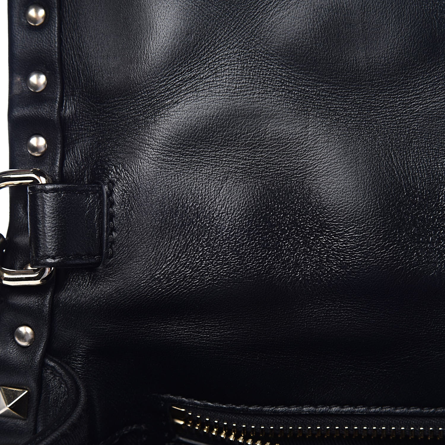 Valentino Garavani Lambskin VLTN Print Candystud Top Handle Bag Black 7 of 12