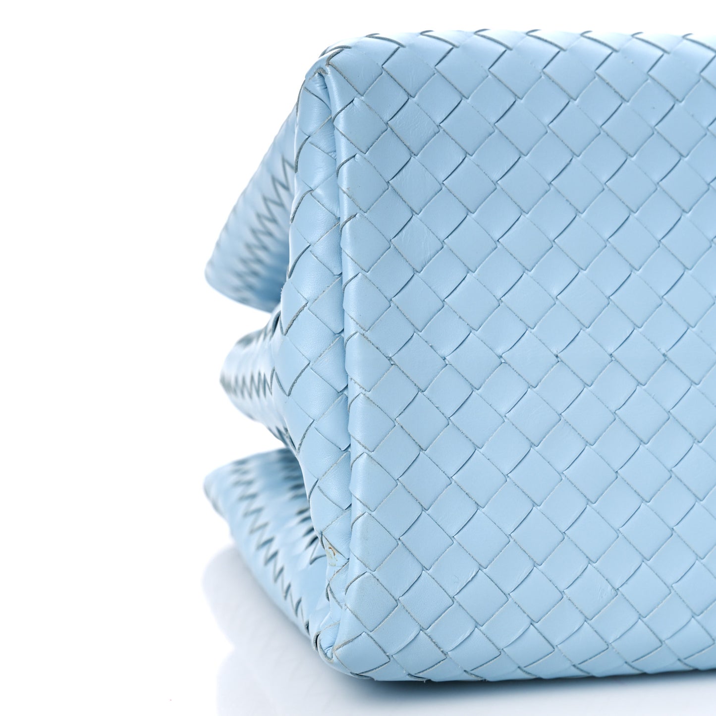 Light Calf Intrecciato Small Roma Topazio
