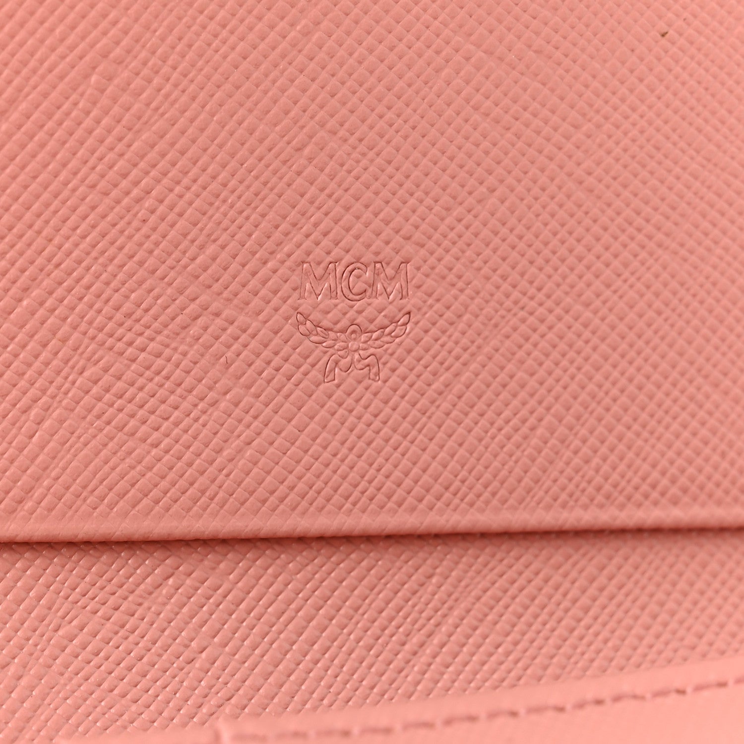 MCM Visetos Tri-Fold Wallet Beige Pink 6 of 6