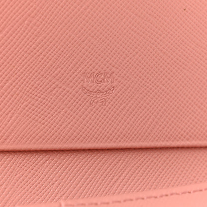 MCM Visetos Tri-Fold Wallet Beige Pink 6 of 6