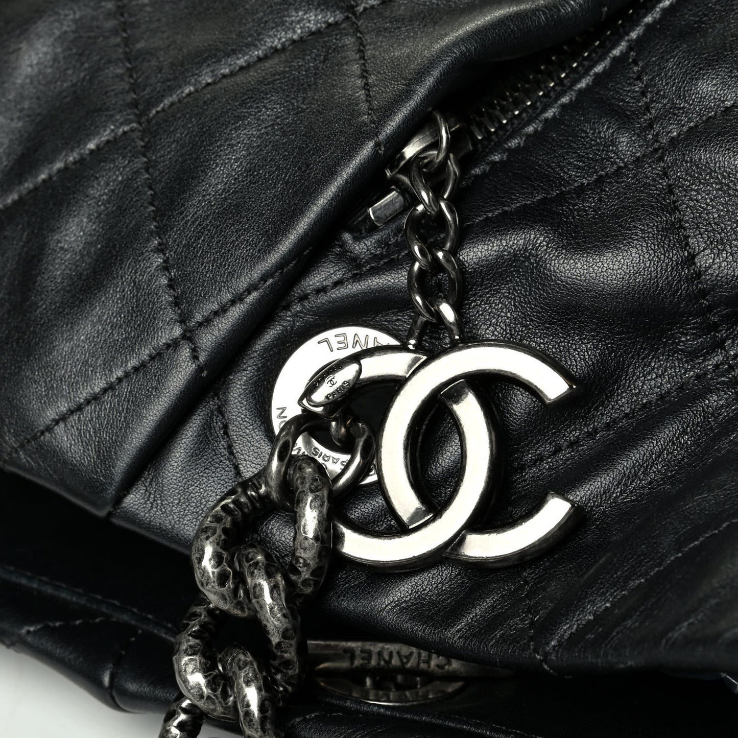 Lambskin Quilted Tote Black