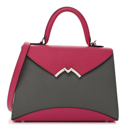 Moynat Carat Calfskin Bicolor Gabrielle PM Fuchsia Tourterelle 1 of 10