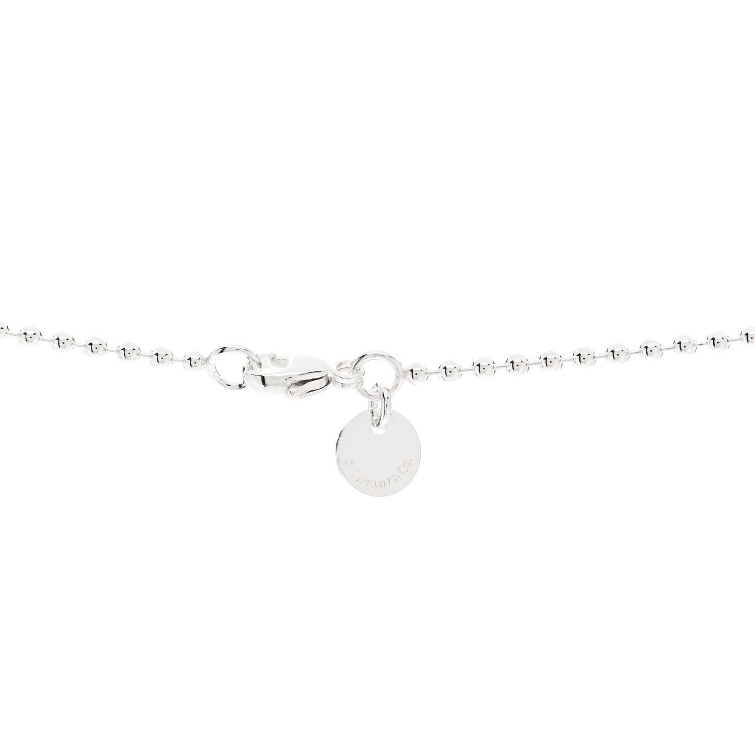 Tiffany Sterling Silver Diamond Price Tag Pendant Necklace 4 of 5