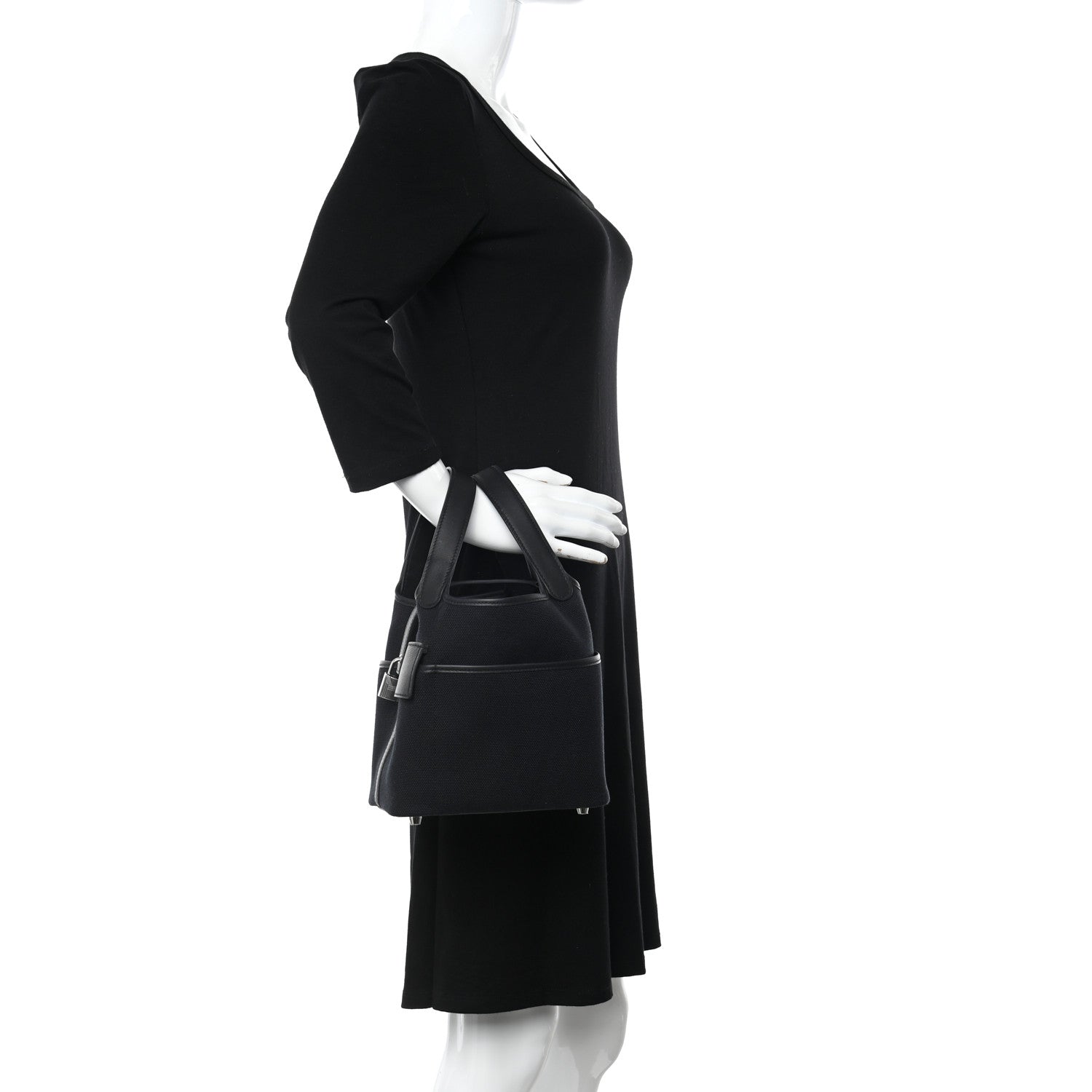 Hermes Toile Goeland Swift Cargo Picotin Lock 18 Black 2 of 13
