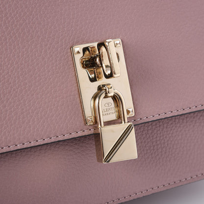 Valentino Garavani Pebbled Calfskin Joylock Flap Messenger Bag Lipstick 9 of 9