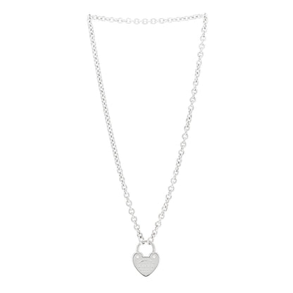 Tiffany Sterling Silver Return To Tiffany Love Heart Lock Pendant Necklace 3 of 5