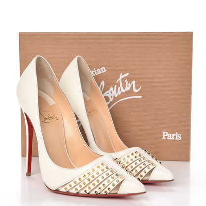 Christian Louboutin Kid Bareta 120 Pumps 37 Neige Light Gold 8 of 8