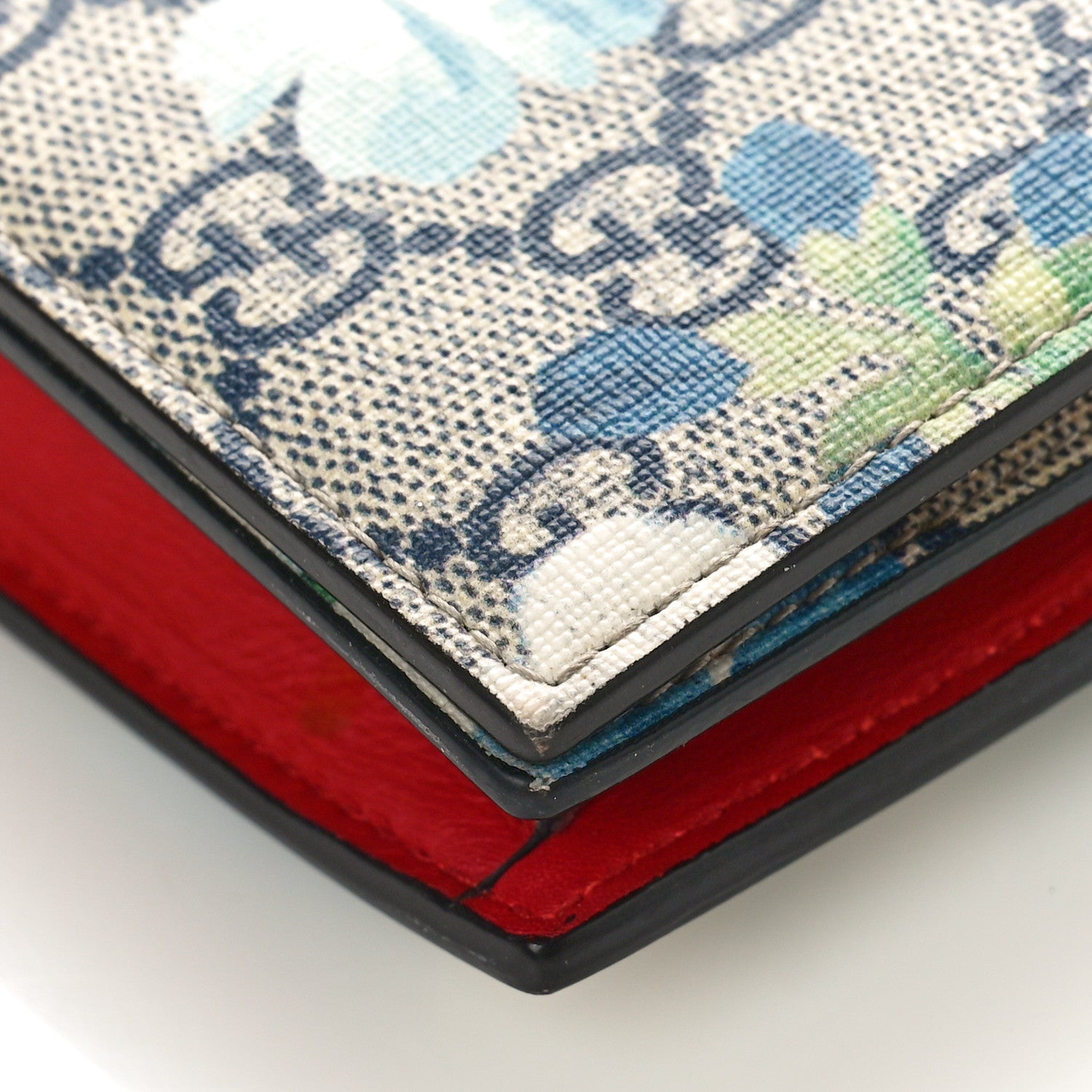 Gucci GG Supreme Monogram Blooms Chain Wallet Blue 8 of 8