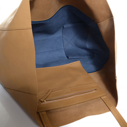 Celine Lambskin Horizontal Bi-Cabas Blue Camel 5 of 9