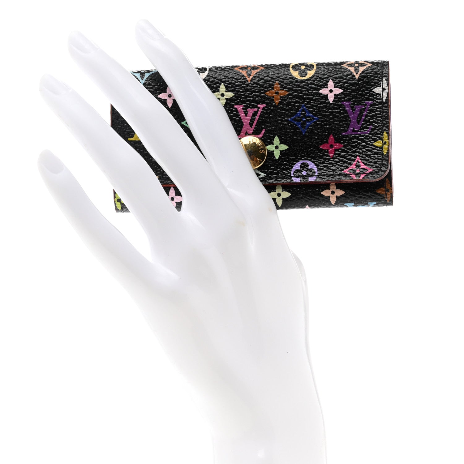 Louis Vuitton Monogram Multicolor Multicles 4 Key Holder Black Violet 2 of 6