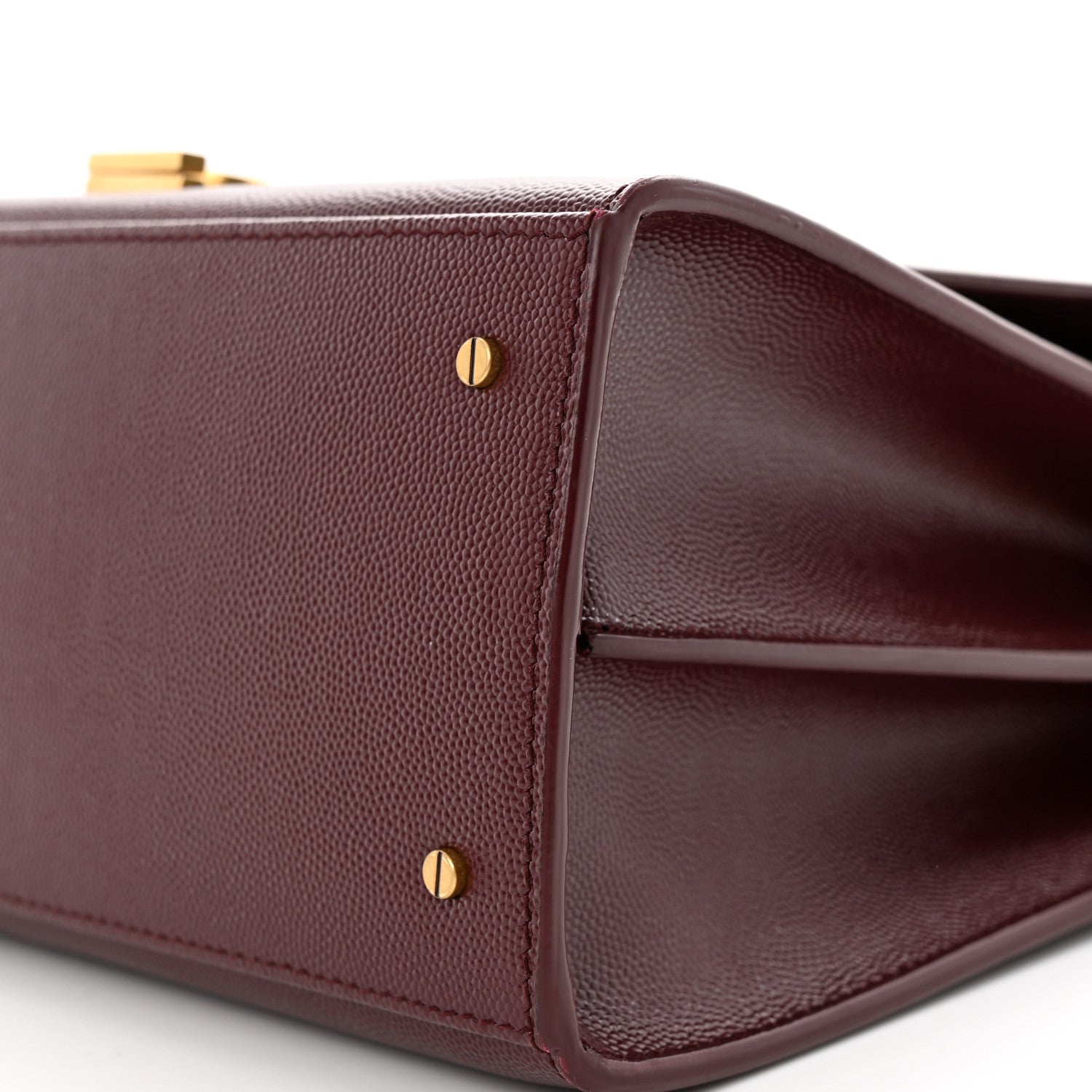 Saint Laurent Grain de Poudre Medium Classic Monogram Cassandra Top Handle Rouge Legion 10 of 10