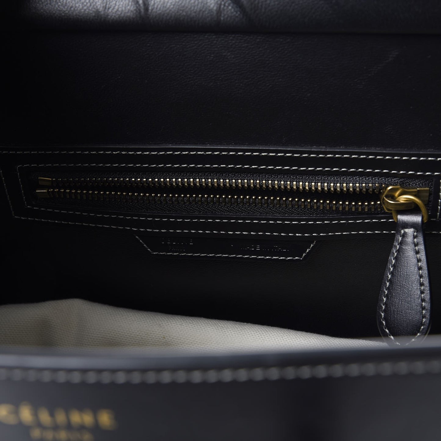 Glazed Calfskin Micro Tri-Color Luggage Dark Blue