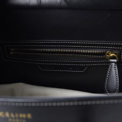 Celine Glazed Calfskin Micro Tri-Color Luggage Dark Blue 7 of 8