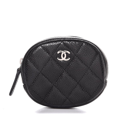 Chanel Caviar Quilted Zip Around Classic Coin Purse Black 1 of 7