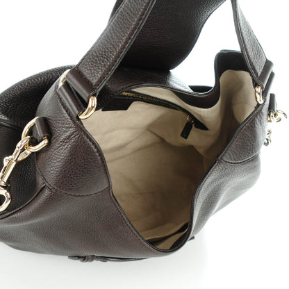 Gucci Calfskin Web Medium Dressage Hobo Coffee Brown 5 of 7