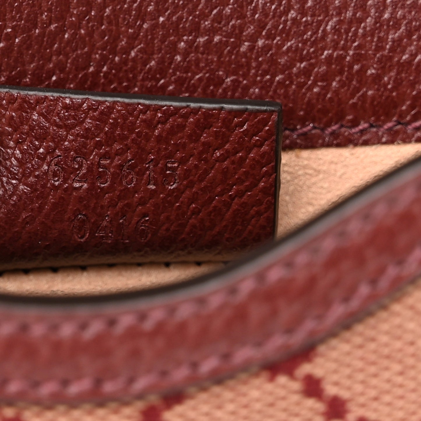 Monogram Textured Dollar Calfskin Mini Horsebit 1955 Crossbody Bag Sahara Rubino Chardonnay