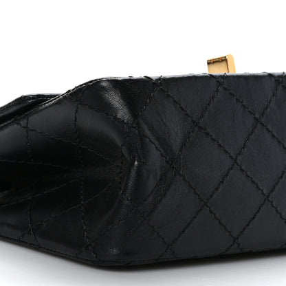 Chanel Aged Calfskin Quilted 2.55 Reissue Mini Flap Black 8 of 9
