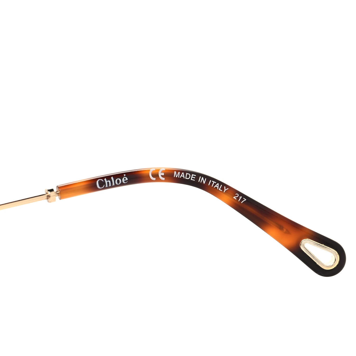 Chloe Poppy Cutout Square Sunglasses CE133S Gold Tortoise 5 of 6