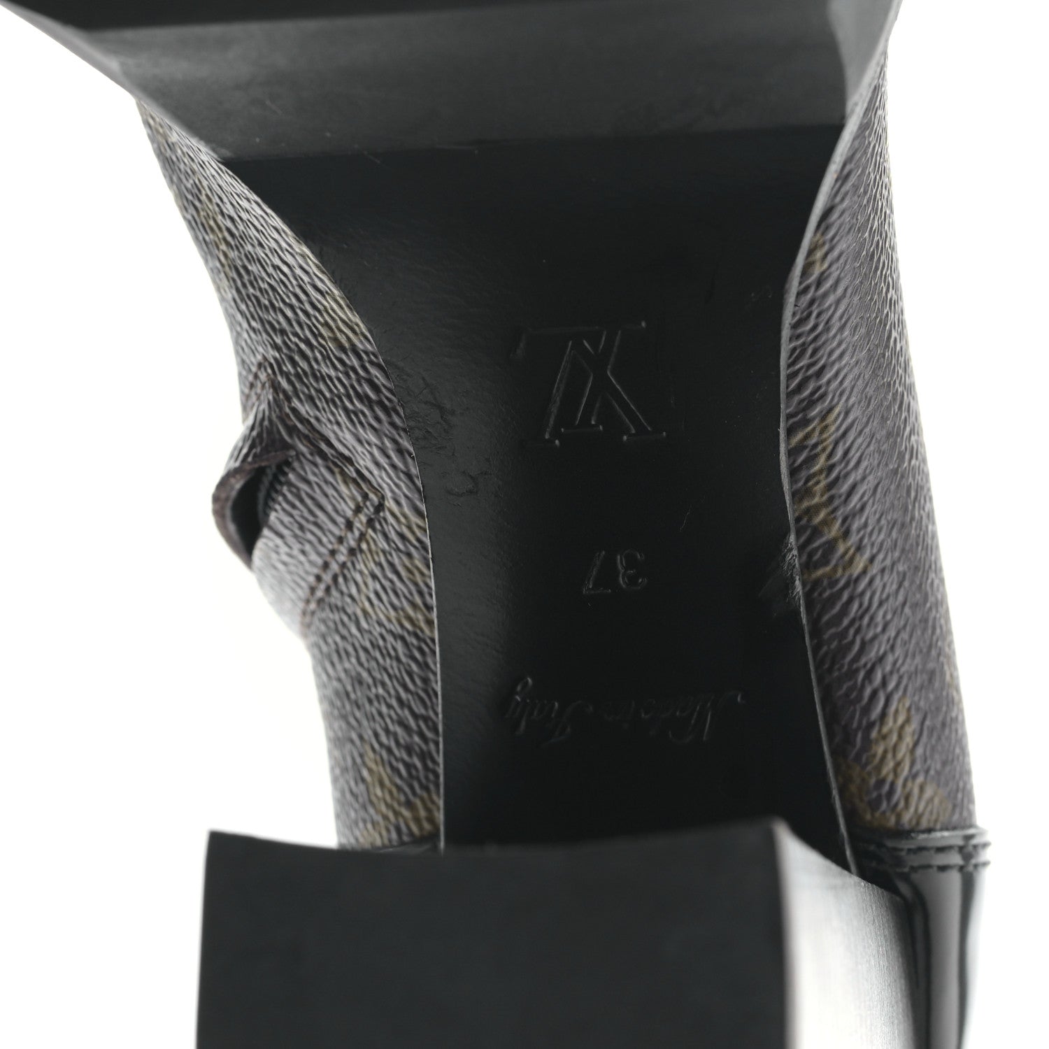 Louis Vuitton Patent Calfskin Monogram Star Trail Ankle Boots 37 Black 6 of 6