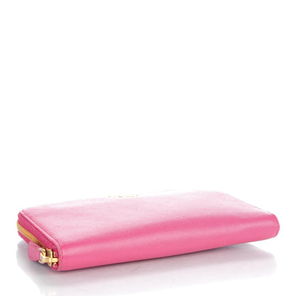Prada Saffiano Metal Zip Around Wallet Ibisco 4 of 8