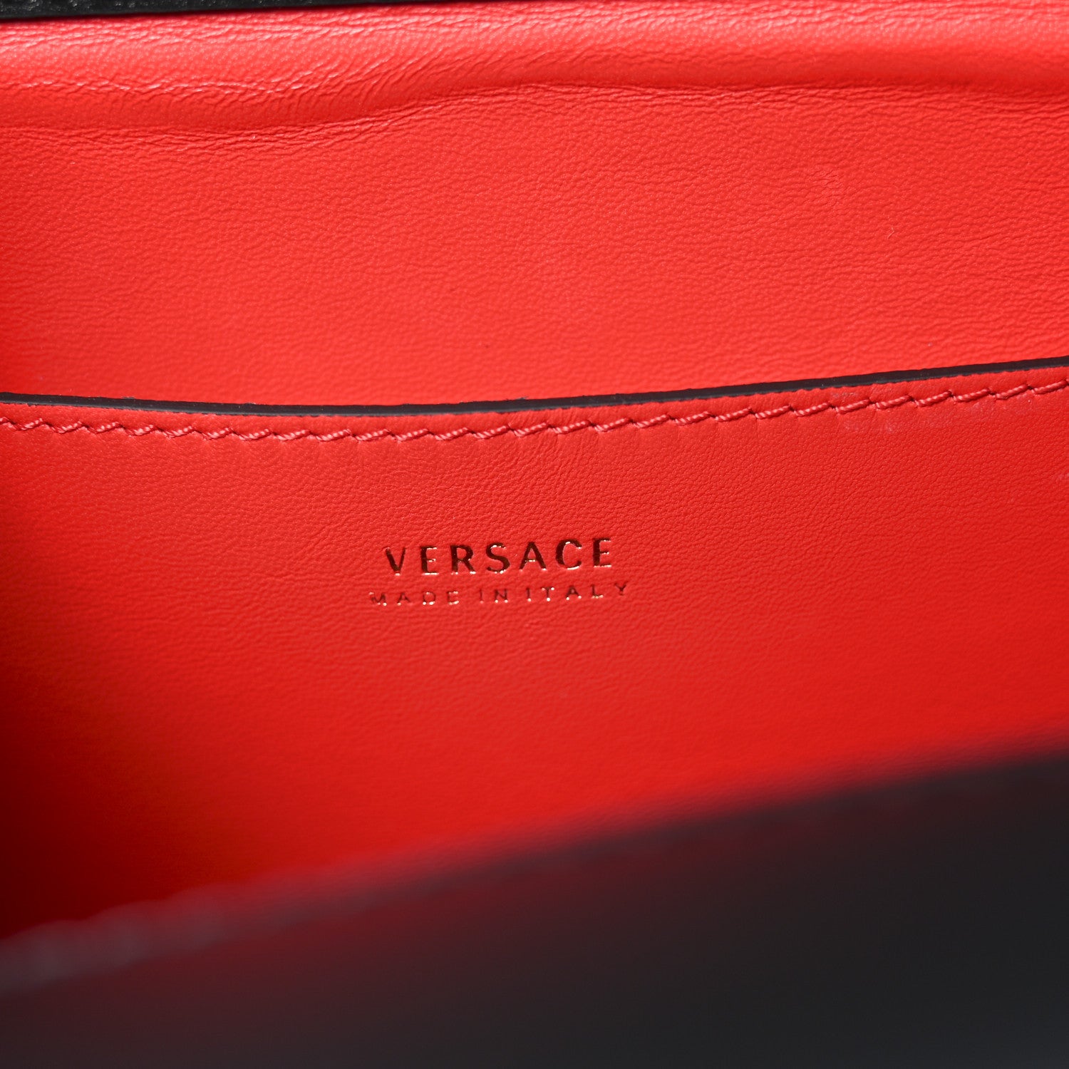 Versace Vitello 90's Vintage Logo Bag Black 1728103 – FASHIONPHILE