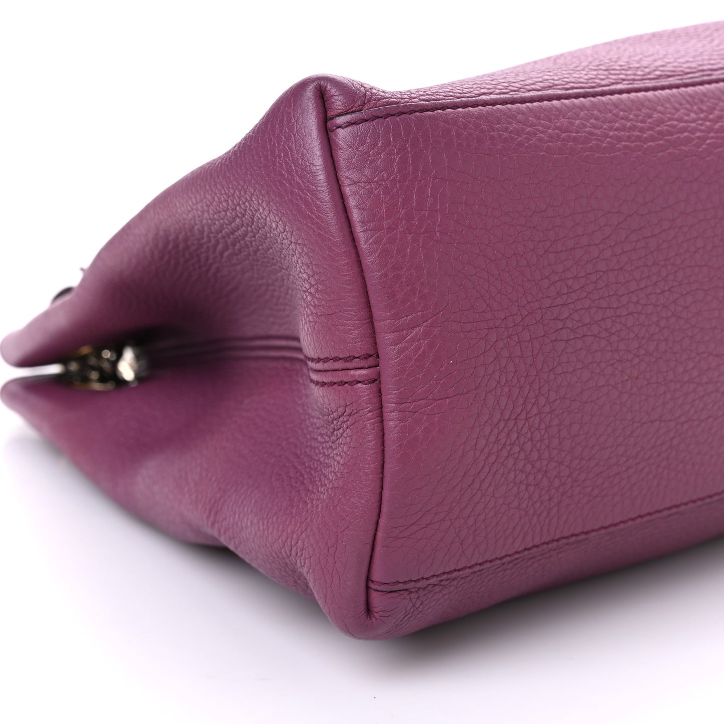 Pebbled Calfskin Medium Soho Chain Shoulder Bag Peonia Flower