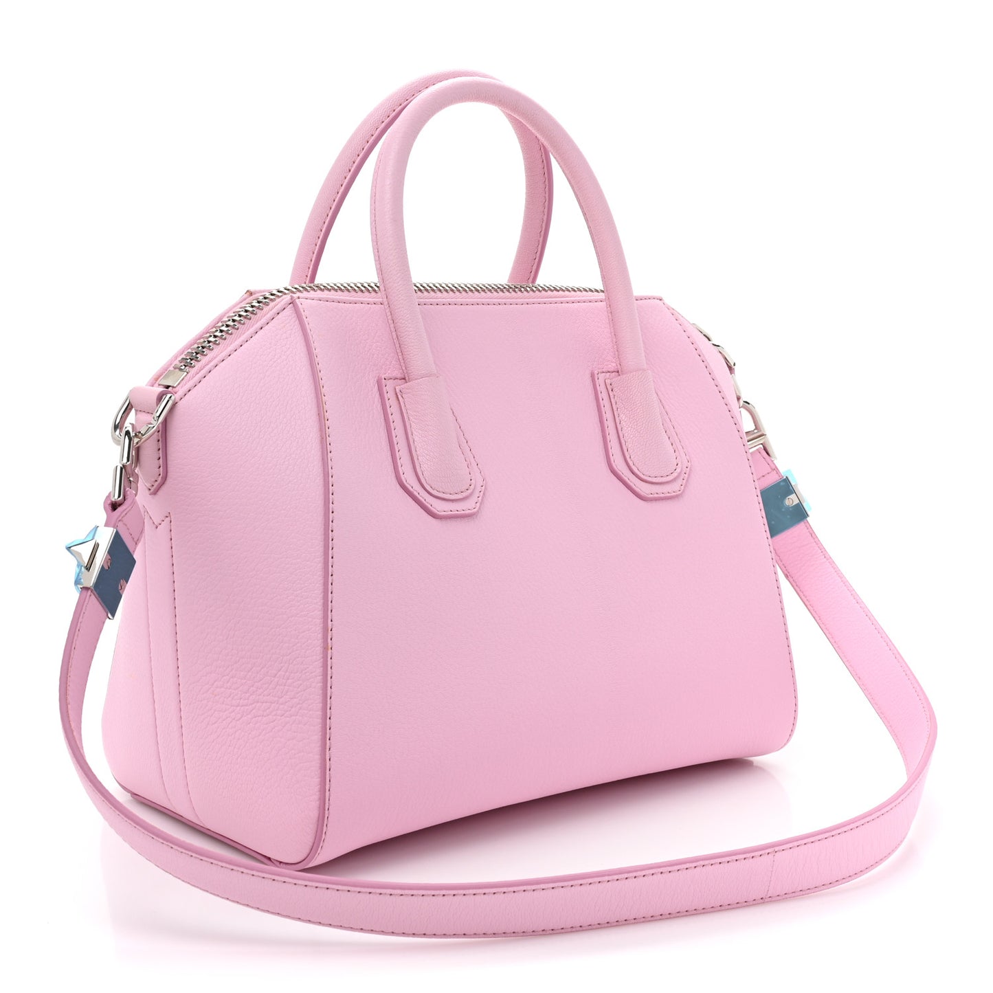 Sugar Goatskin Small Antigona Bright Pink