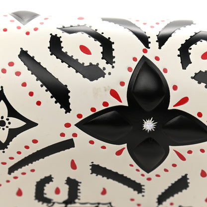 Louis Vuitton Calfskin Graphic Print Twist Shoulder Bag MM White Black 12 of 12