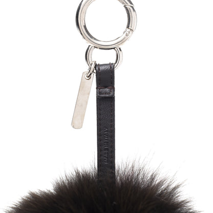 Fendi Fox Fur Shiny Nappa Bi-Color G ABCharm Bag Charm Moro Rosso Chiaro 4 of 5
