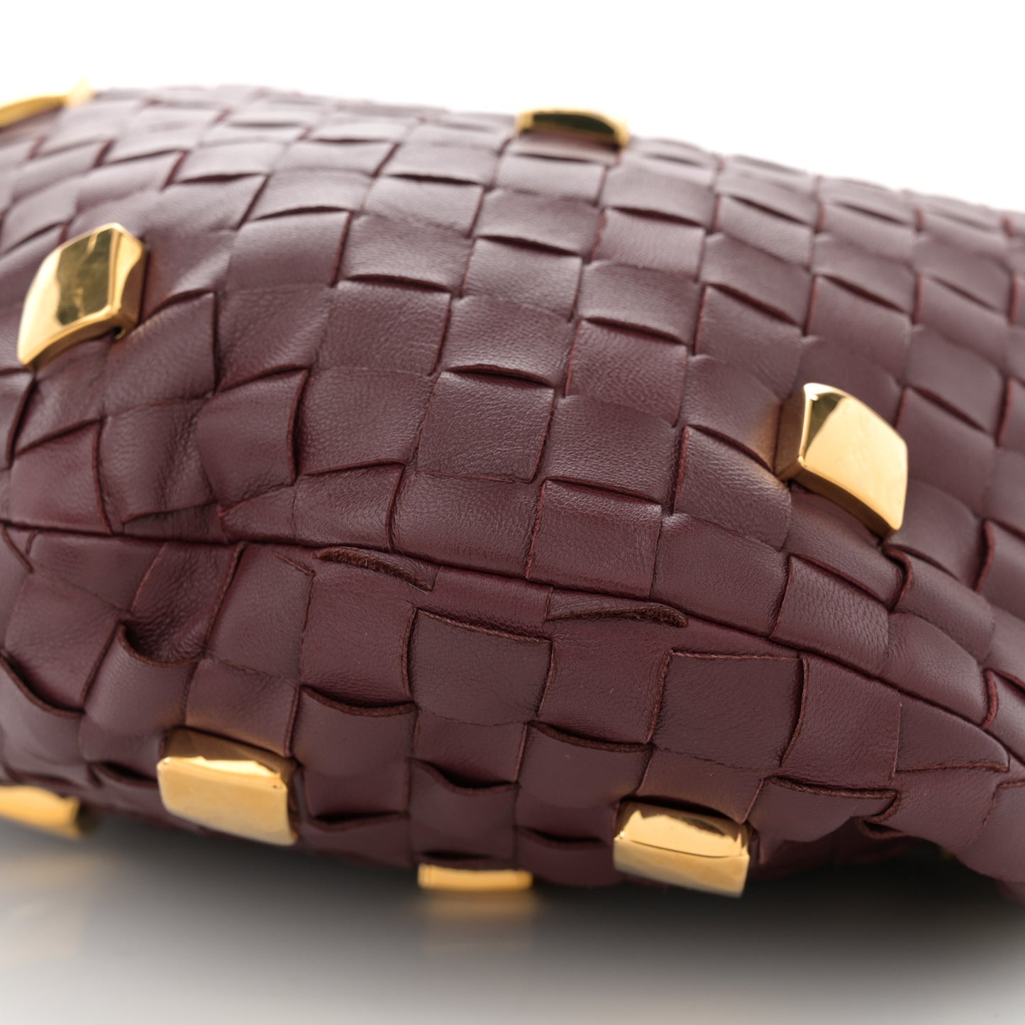 Nappa Intrecciato Studded Teen Jodie Hobo Barolo