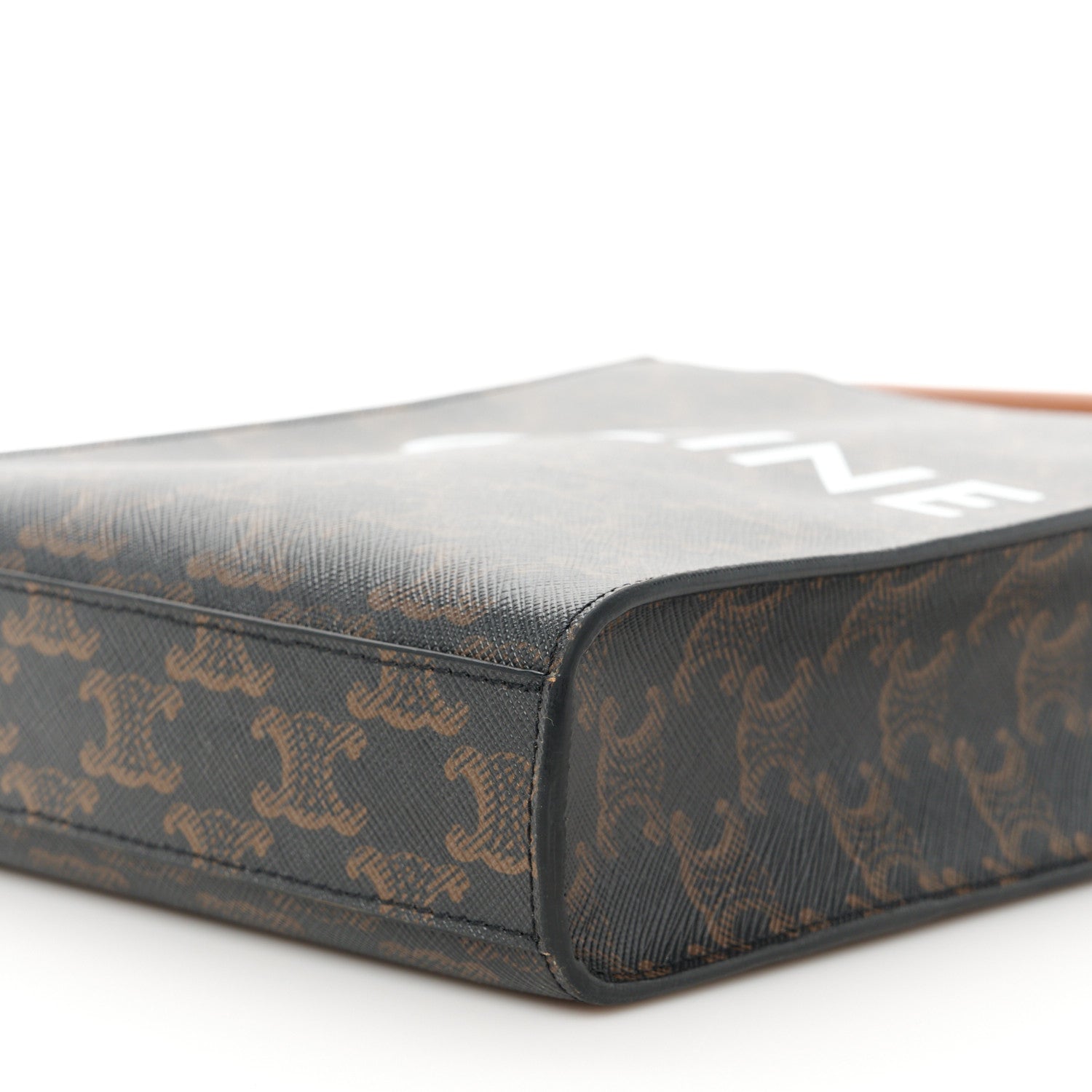 Celine Triomphe Canvas Calfskin Mini Vertical Cabas Tan 9 of 9