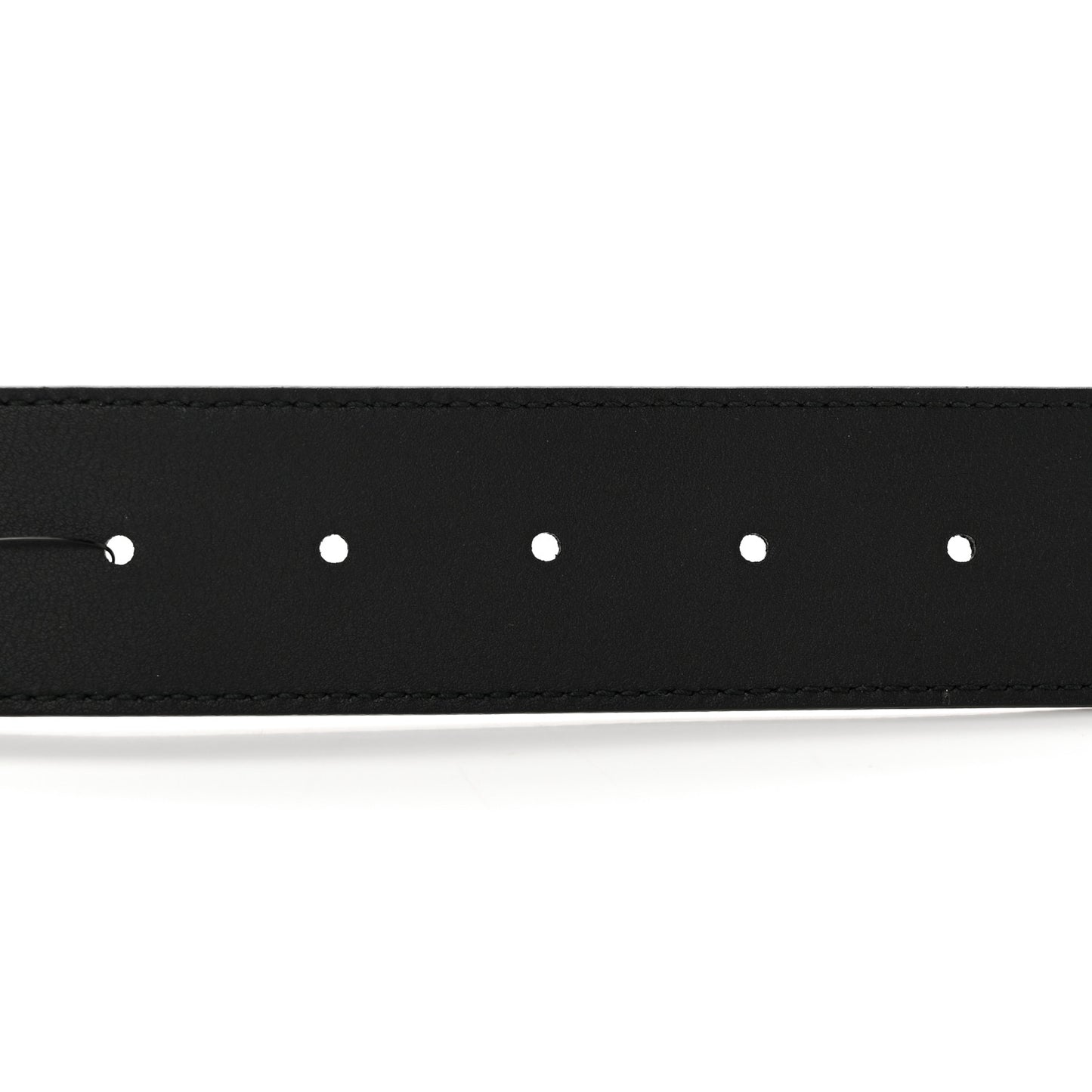 Textured Dollar Calfskin Nickel Double G 40mm Belt 100 40 Black