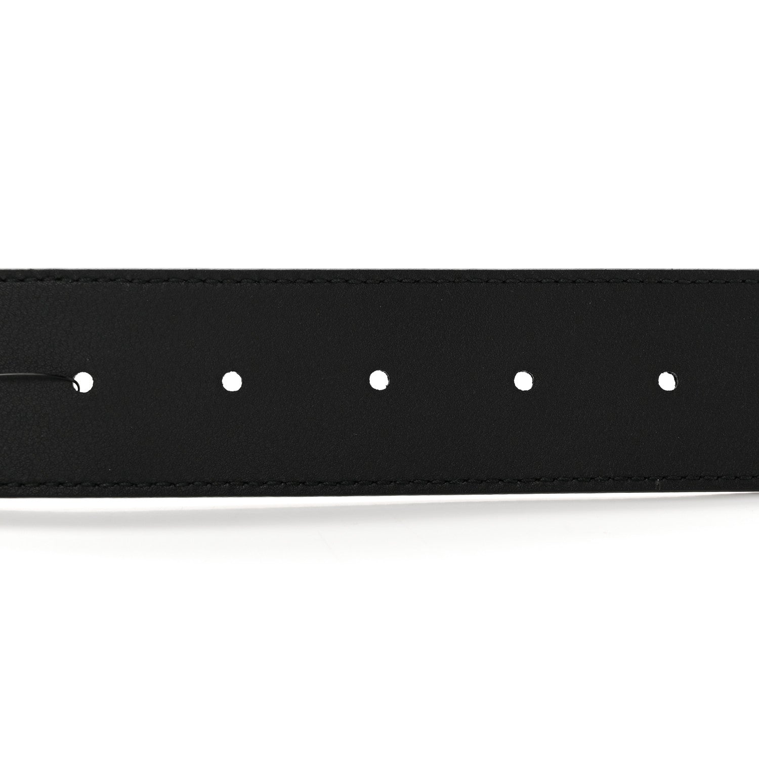Gucci Textured Dollar Calfskin Nickel Double G 40mm Belt 100 40 Black 4 of 12