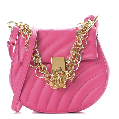 Chloe Calfskin Quilted Mini Drew Bijou Shoulder Bag Fuchsia Rose 1 of 9