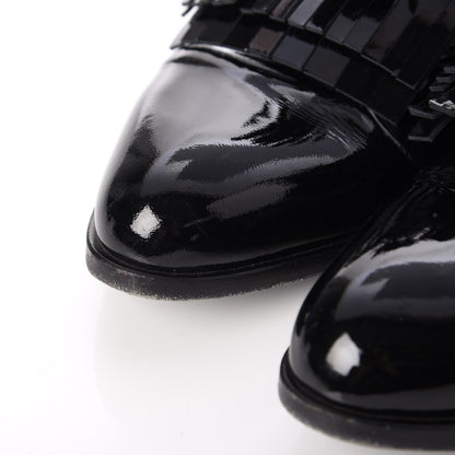 Lanvin Patent Mila Tassel Fringe Loafers 39 Black 10 of 13