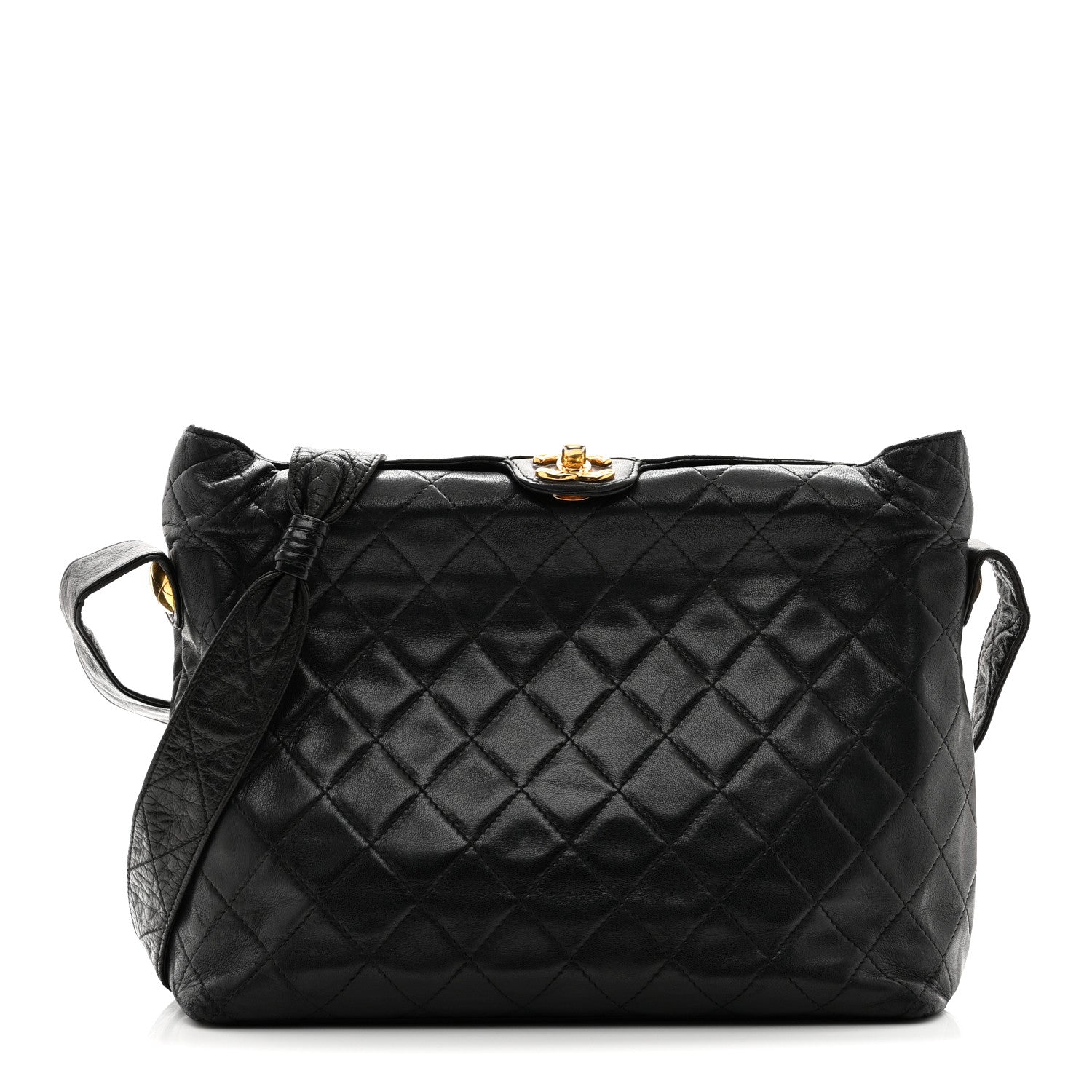 Chanel Lambskin Quilted Shoulder Bag Black 1 of 10
